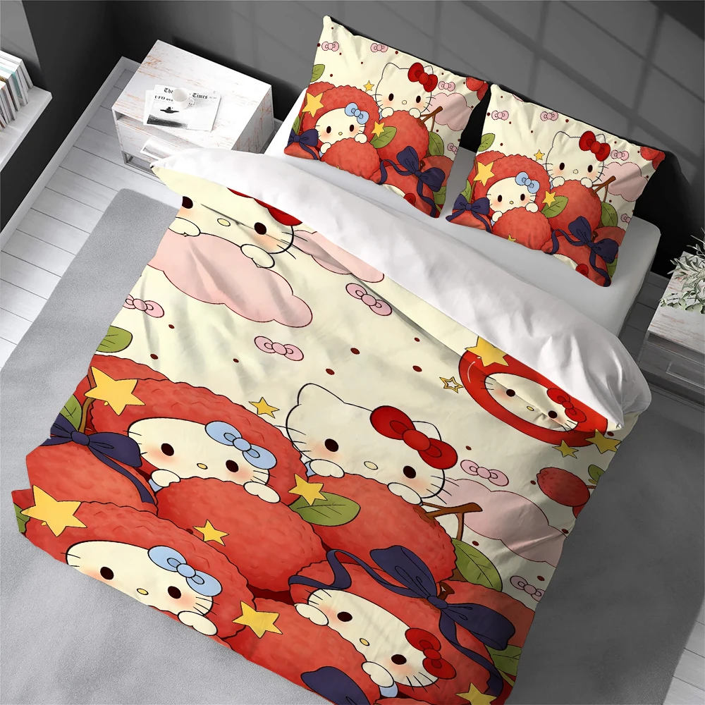 Cute Hello K-Kitty Duvet Cover Set Home Style Bedding Soft Laundry Cotton Bed 3 Piece Set Student Dormitory Gift
Cute Hello K-Kitty Duvet Cover Set Home Style Bedding Soft Laundry Cotton Bed 3 Piece Set Student Dormitory Gift