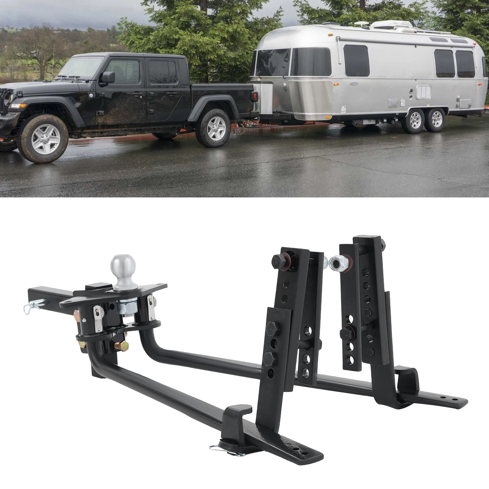 6000Lbs Weight Distribution Hitch, #45 Steel With Spray Molding, Corrosion & Impact Resistant For Long Service Life
6000Lbs Weight Distribution Hitch, #45 Steel With Spray Molding, Corrosion & Impact Resistant For Long Service Life
