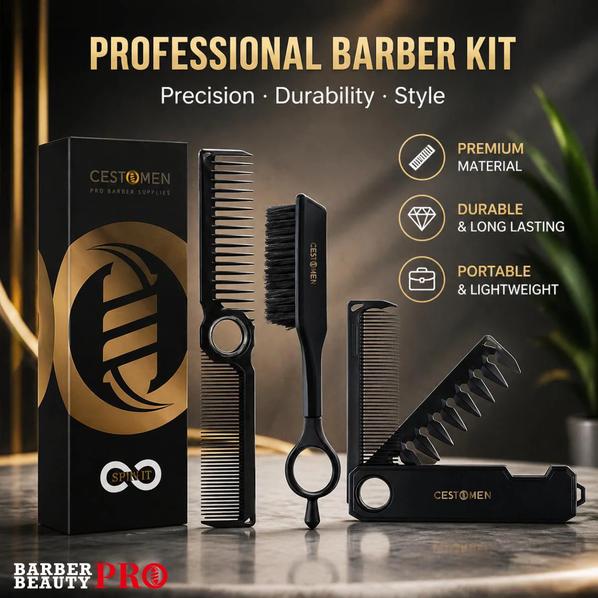2/3Pcs Professional Barber Comb Set 360° Rotating Bearing Comb Folding Comb Portable Fade Brush Men Hair Grooming Styling Tools
2/3Pcs Professional Barber Comb Set 360° Rotating Bearing Comb Folding Comb Portable Fade Brush Men Hair Grooming Styling Tools
