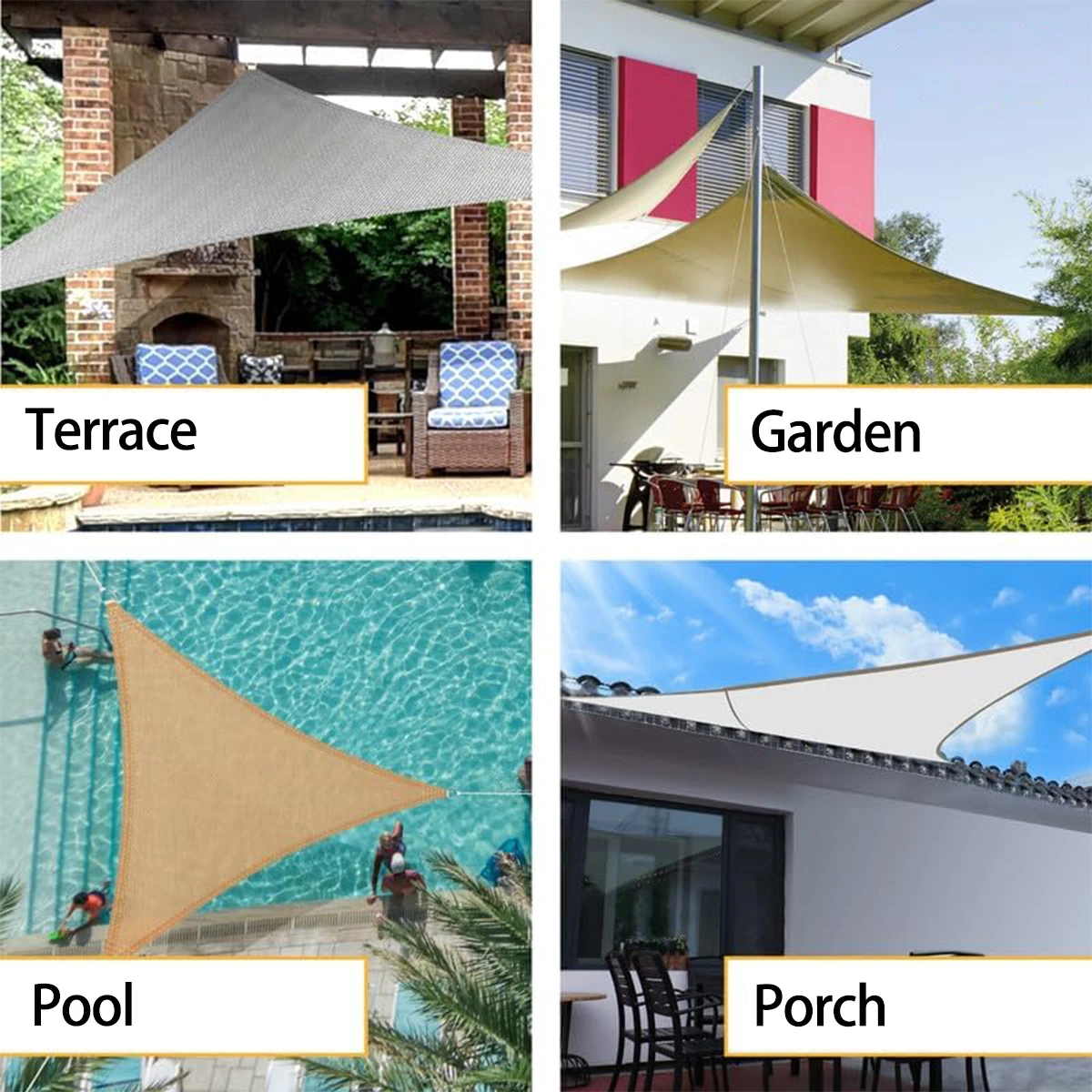 Sun Shade Sail Gray and Brown Triangle Canopy Sail Shade Cover UV Block Permeable Sunshade Outdoor for Patio Backyard
Sun Shade Sail Gray and Brown Triangle Canopy Sail Shade Cover UV Block Permeable Sunshade Outdoor for Patio Backyard