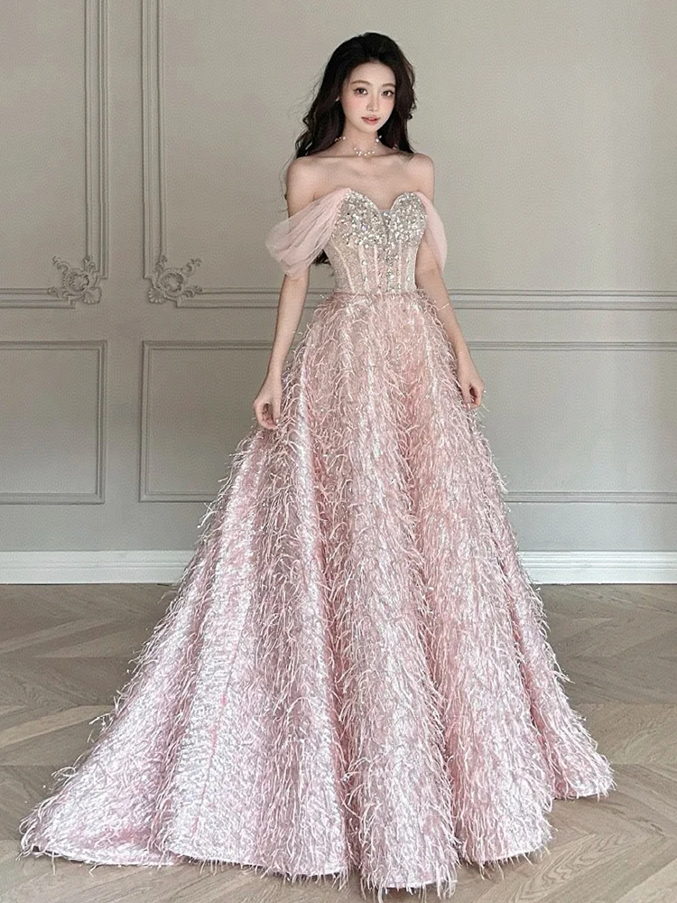 Ele One-oulder Wedding Dr Women's 2025 New High-End Fairy T Par Luxury Small Crosourced Dr Princ Sle ...
Ele One-oulder Wedding Dr Women's 2025 New High-End Fairy T Par Luxury Small Crosourced Dr Princ Sle ...