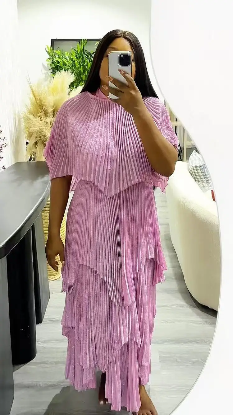Miyaki Two-Piece Set Plus-Size Shawl Halter Dress with Belt, Sexy Party Banquet Date Backless Irregular High-Elastic Fashion Pleated Dress
Miyaki Two-Piece Set Plus-Size Shawl Halter Dress with Belt, Sexy Party Banquet Date Backless Irregular High-Elastic Fashion Pleated Dress