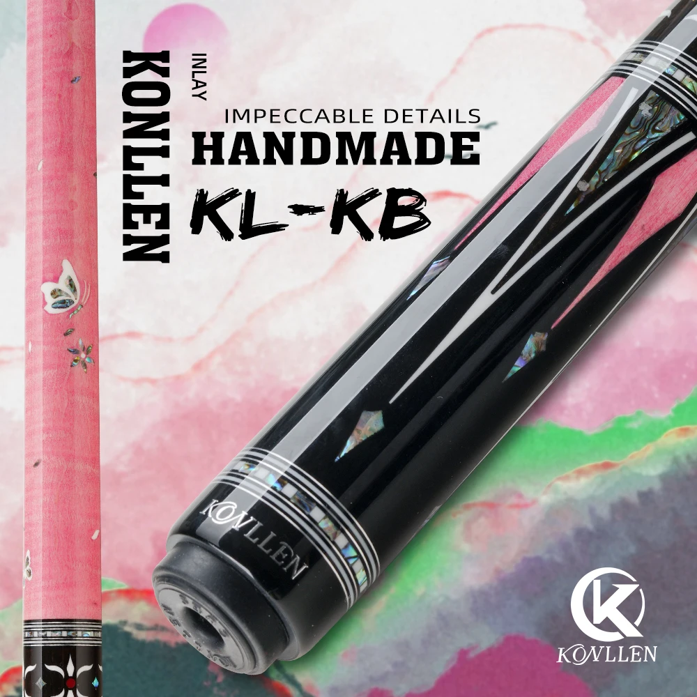 KONLLEN Butterfly Love Cues, KL-KB, 12.5mm Hardrock Maple Shaft Contains Carbon Tube Stick, Handmade Inlay Production Billiard
KONLLEN Butterfly Love Cues, KL-KB, 12.5mm Hardrock Maple Shaft Contains Carbon Tube Stick, Handmade Inlay Production Billiard