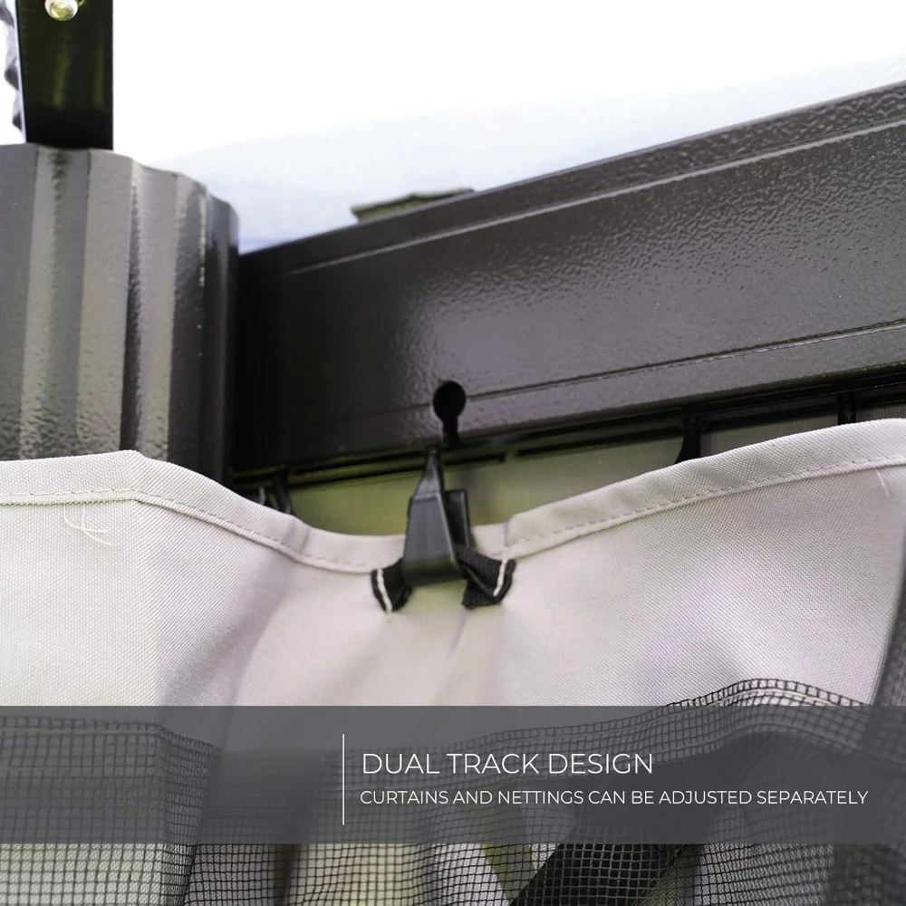 10x13 Gazebo for Patios Outdoor Gazebo with Mosquito Netting and Curtains Outdoor Patio Canopy for Deck Backyard, Customized
10x13 Gazebo for Patios Outdoor Gazebo with Mosquito Netting and Curtains Outdoor Patio Canopy for Deck Backyard, Customized