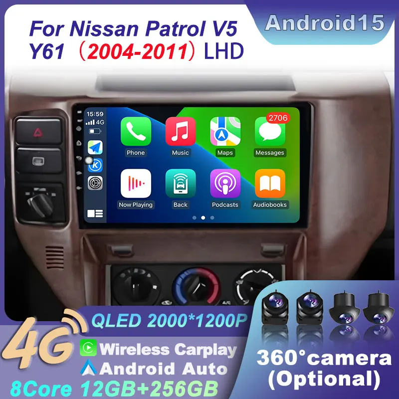 GPS Multimedia Car Radio WIFI Navigation Player 4G Android 15 Stereo Carplay DSP Video BT For Nissan Patrol V5 Y61 2004-2011 LHD
GPS Multimedia Car Radio WIFI Navigation Player 4G Android 15 Stereo Carplay DSP Video BT For Nissan Patrol V5 Y61 2004-2011 LHD
