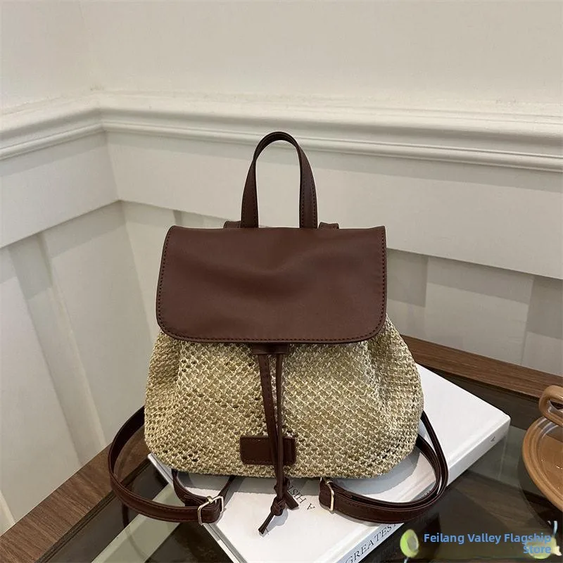 Color Block Woven Backpack Large Capacity Travel Bag Fashionable Women's All-Match Holiday Style Dual Shoulder Bag by Flea Va...
Color Block Woven Backpack Large Capacity Travel Bag Fashionable Women's All-Match Holiday Style Dual Shoulder Bag by Flea Va...
