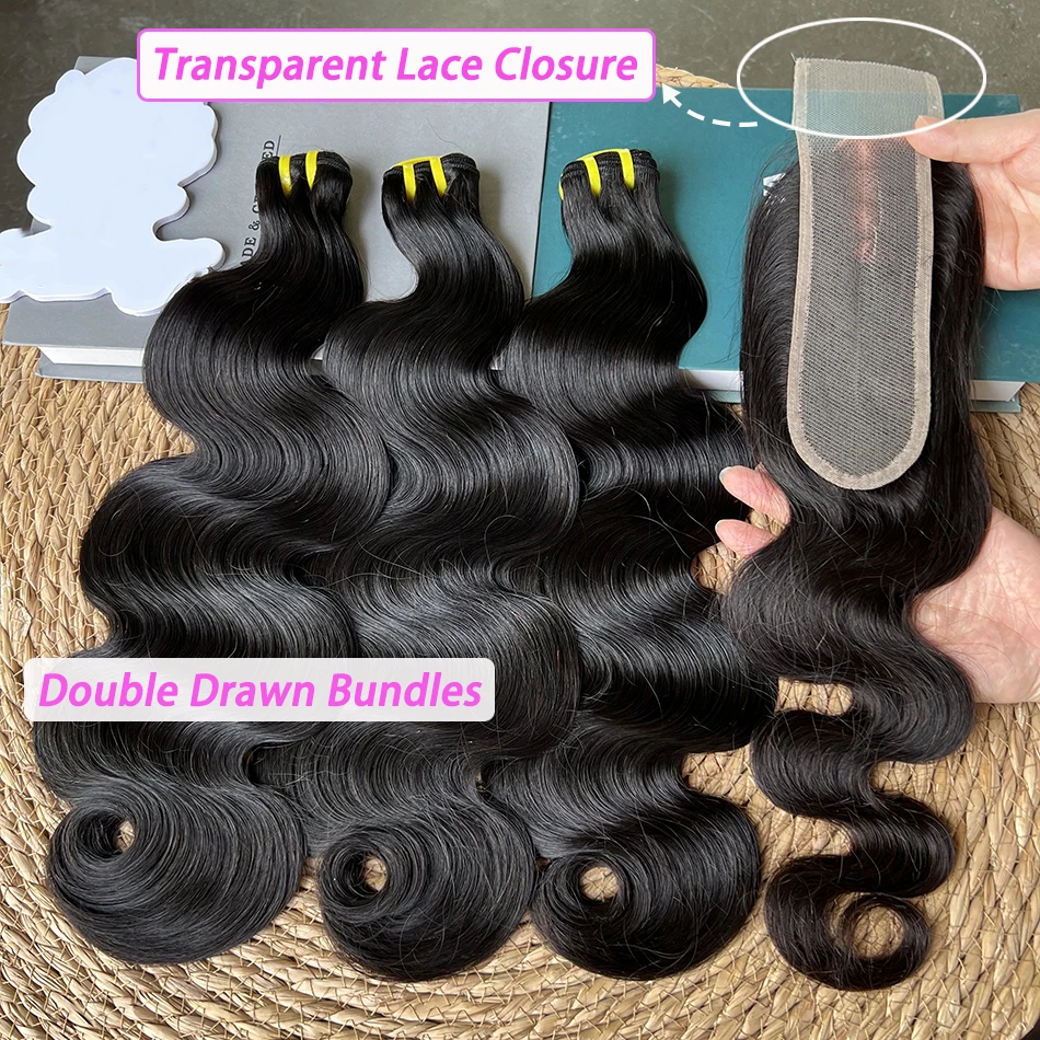 Двойные пучки человеческих волос с прозрачной кружевной застежкой 2x6 HD, объемная волна, необработанные девственные волнистые человеческие волосы, плетение наращивания 
Двойные пучки человеческих волос с прозрачной кружевной застежкой 2x6 HD, объемная волна, необработанные девственные волнистые человеческие волосы, плетение наращивания