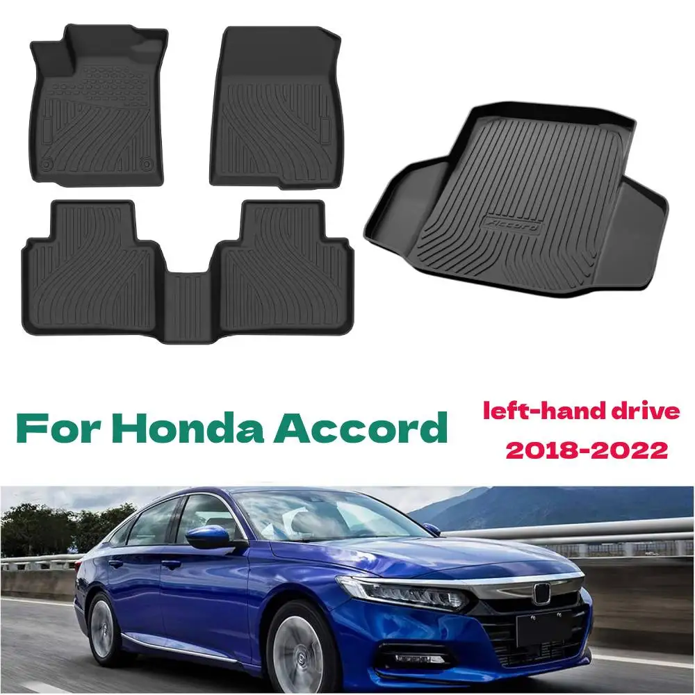 Floor Mats for 2018-2022 Honda Accord TPE Floor Mats and Cargo Liner, All Weather Floor Liners Trunk Mat LHD
Floor Mats for 2018-2022 Honda Accord TPE Floor Mats and Cargo Liner, All Weather Floor Liners Trunk Mat LHD