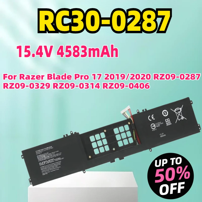 New RC30-0287 Laptop Battery for Razer Blade Pro 17 2019/2020 RZ09-0287 RZ09-0329 RZ09-0314 RZ09-0406
New RC30-0287 Laptop Battery for Razer Blade Pro 17 2019/2020 RZ09-0287 RZ09-0329 RZ09-0314 RZ09-0406