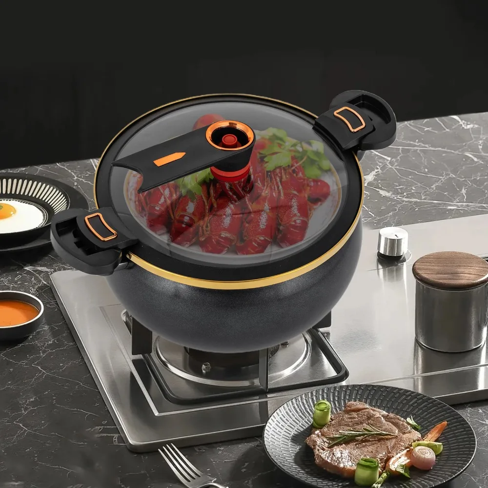 Household 7 L Chubby Micro-Pressure Pot Non-Stick Universal Stew Pot Visible Cover Large Capacity Soup Pan Induction Cooker
Household 7 L Chubby Micro-Pressure Pot Non-Stick Universal Stew Pot Visible Cover Large Capacity Soup Pan Induction Cooker