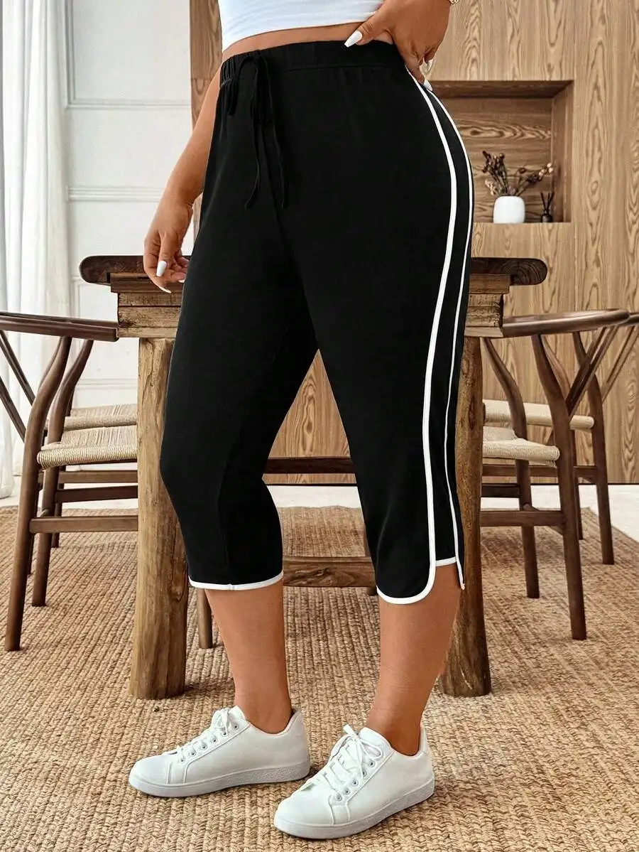 EMERY ROSE Plus Size Women's Casual Elegant Bowknot Drawstring Wide Leg Pants, Summer Clothing
EMERY ROSE Plus Size Women's Casual Elegant Bowknot Drawstring Wide Leg Pants, Summer Clothing