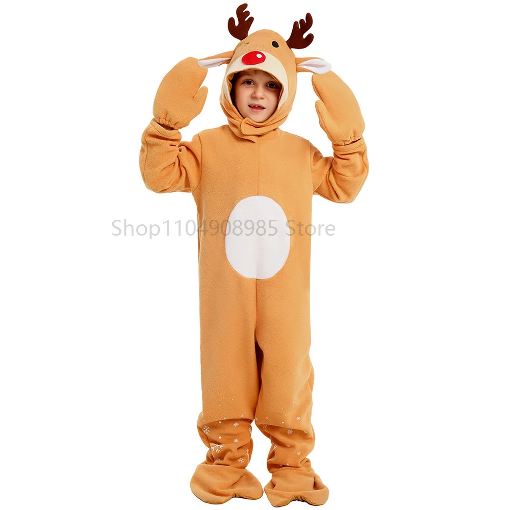 2025 children's Plush Reindeer Costume Hooded Jumpsuit Fluffy Animal Deer Dress Up Christmas Fawn Costume for boys girls
2025 children's Plush Reindeer Costume Hooded Jumpsuit Fluffy Animal Deer Dress Up Christmas Fawn Costume for boys girls