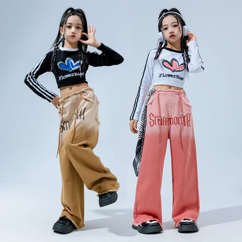 Fashion Cool Cotton T Shirt Pants Children Ballroom Hip Hop Costumes for Girls Dancing Clothes Jazz Street Dance Wear Dancewear
Fashion Cool Cotton T Shirt Pants Children Ballroom Hip Hop Costumes for Girls Dancing Clothes Jazz Street Dance Wear Dancewear