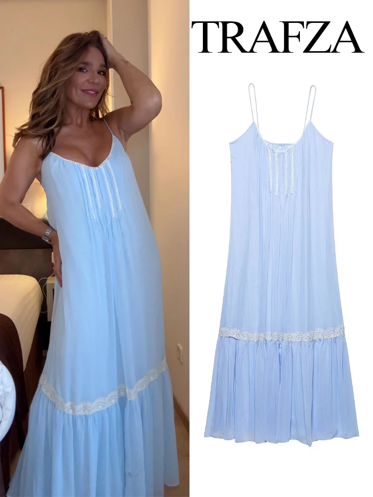 TRAFZA Summer Women Loose Zipper Solid Dress Pleated Dress Woman Sleeveless Dress Party Backless Sling Strap Midi Dress Mujer
TRAFZA Summer Women Loose Zipper Solid Dress Pleated Dress Woman Sleeveless Dress Party Backless Sling Strap Midi Dress Mujer