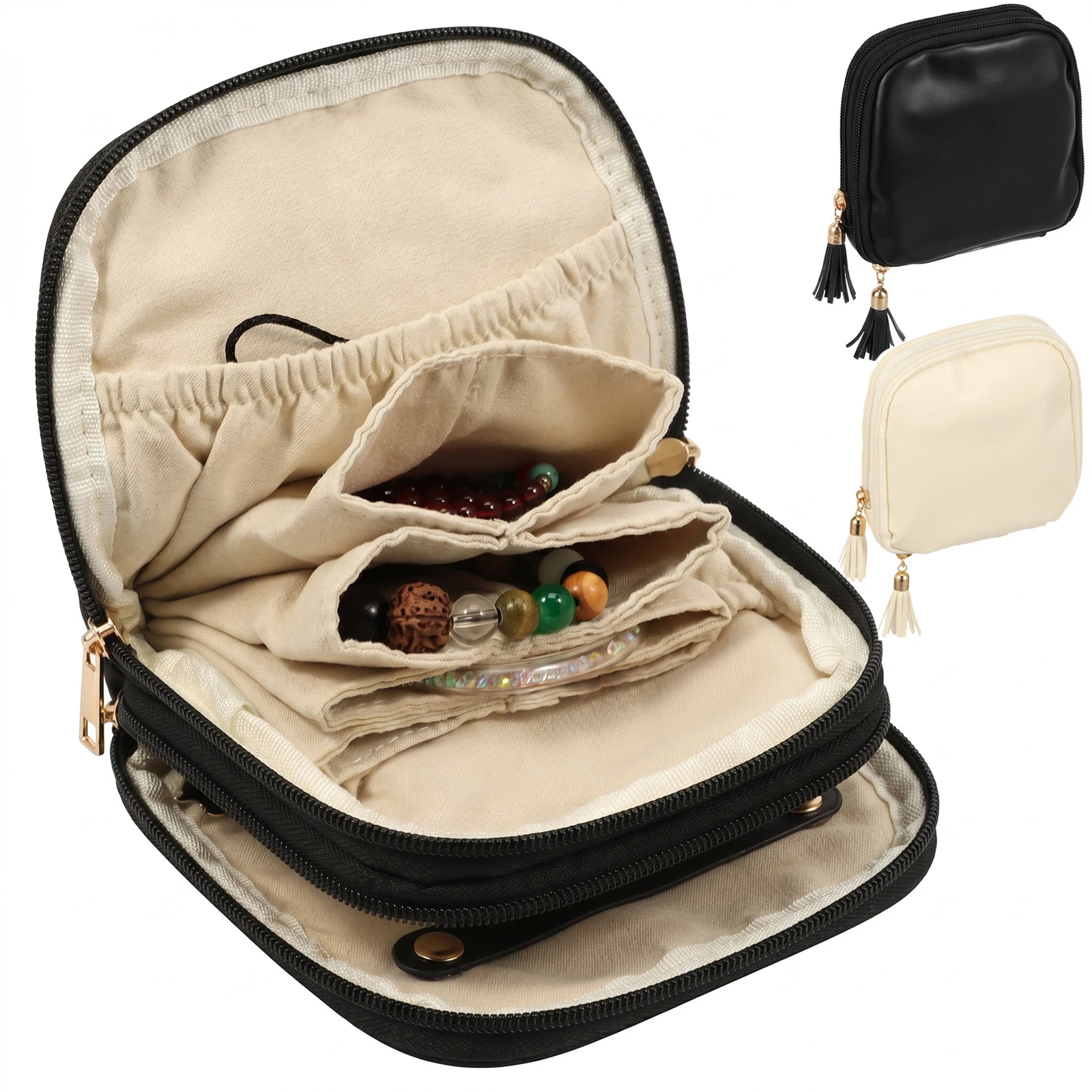 Velvet Jewelry Storage Bag Portable PU Jewelry Bag with Divided Compartment for Necklace Earring Ring Bracelet Data Cables
Velvet Jewelry Storage Bag Portable PU Jewelry Bag with Divided Compartment for Necklace Earring Ring Bracelet Data Cables