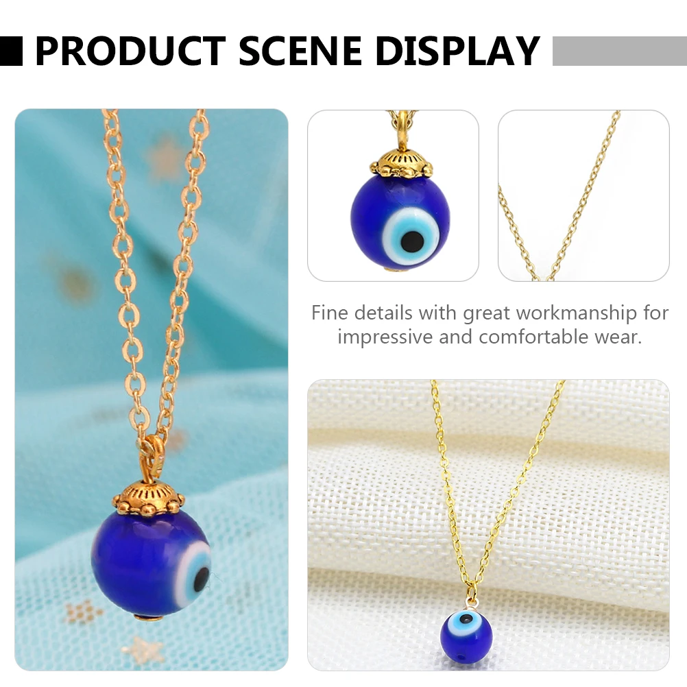 2pcs Blue Eye Pendant Necklace Copper Durable Stylish Fashionable Unisex Decorative Eye Jewelry Chain Men Women
2pcs Blue Eye Pendant Necklace Copper Durable Stylish Fashionable Unisex Decorative Eye Jewelry Chain Men Women