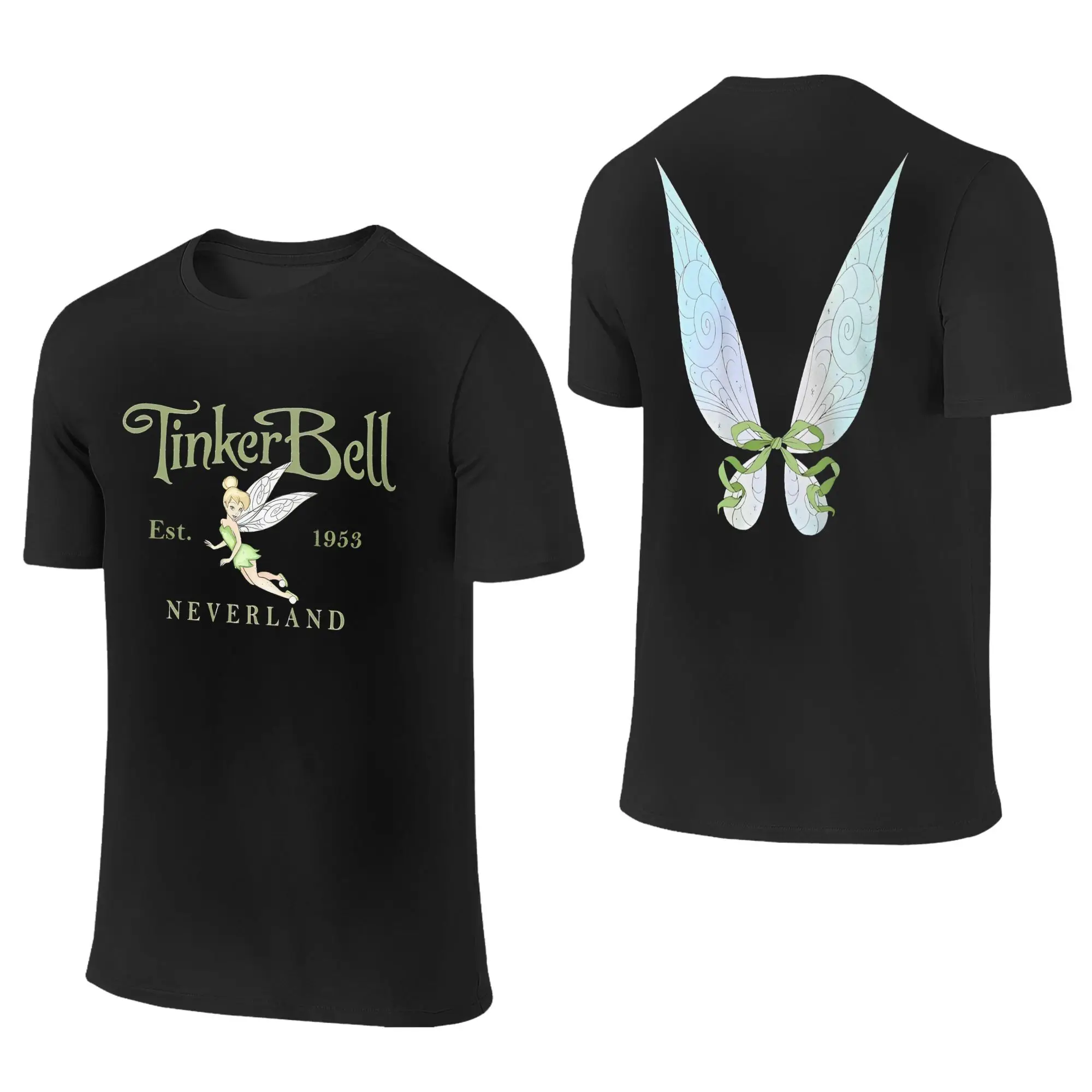 Fashion Tinker Bell Wings Bow Peter Pan T-Shirt Men Women's Round Collar Pure Cotton T Shirt Tees Plus Size Clothes
Fashion Tinker Bell Wings Bow Peter Pan T-Shirt Men Women's Round Collar Pure Cotton T Shirt Tees Plus Size Clothes