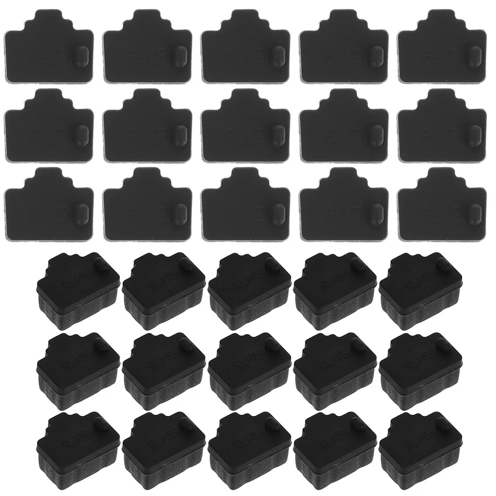 50Pcs Ethernet Hub Port Plug Rj45 Dust Cover High Grade Silicone Cap for Clean Network Jack on Pc and Laptops Plug
