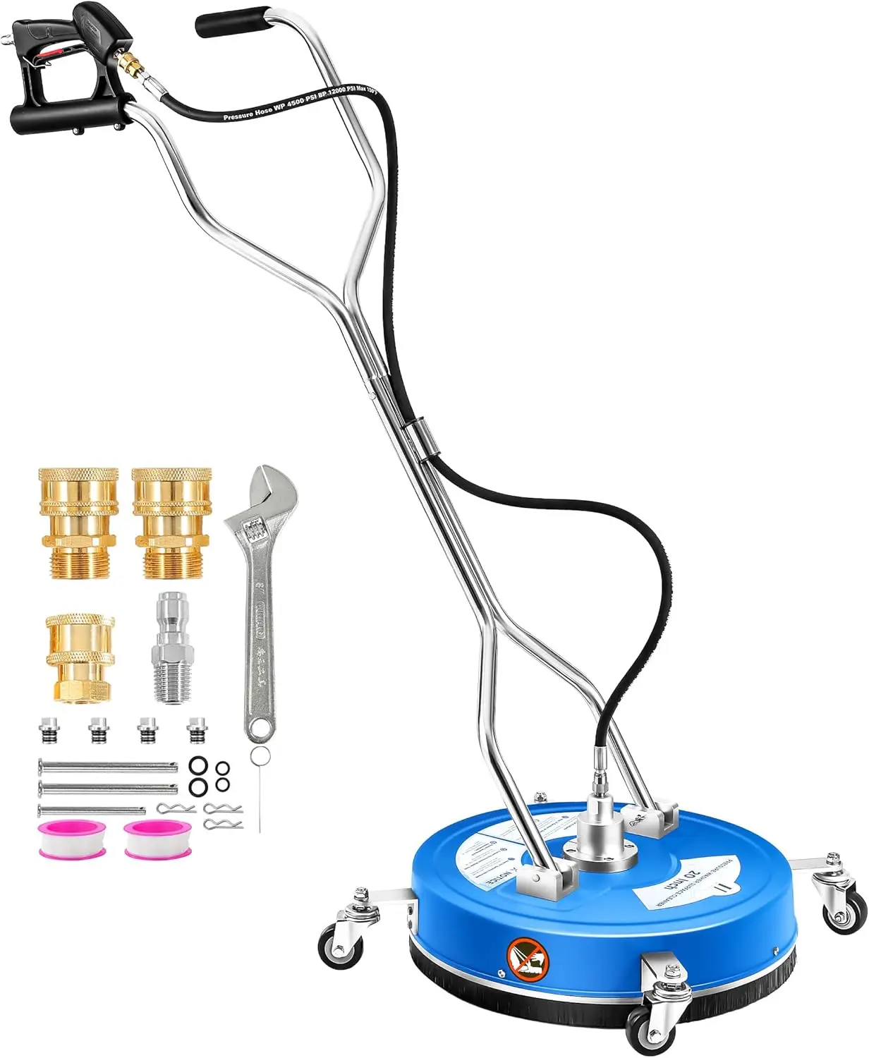 20 Pressure Washer Surface Cleaner 4500 PSI Surface Cleaner Power Washing Pressure Washer Accessories for Driveways Concretes
20 Pressure Washer Surface Cleaner 4500 PSI Surface Cleaner Power Washing Pressure Washer Accessories for Driveways Concretes
