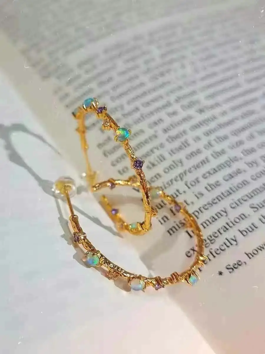 Female Party Jewelry 100% Natural Real Opal Earring 925 Sterling Silver Women earrings
Female Party Jewelry 100% Natural Real Opal Earring 925 Sterling Silver Women earrings