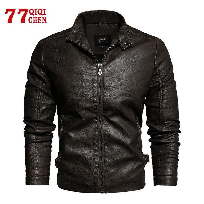 Autumn Winter PU Leather Jacket Men Business Causal Slim Stand Collar Zipper Jackets Vintage Waterproof Windproof Coat Male New
Autumn Winter PU Leather Jacket Men Business Causal Slim Stand Collar Zipper Jackets Vintage Waterproof Windproof Coat Male New