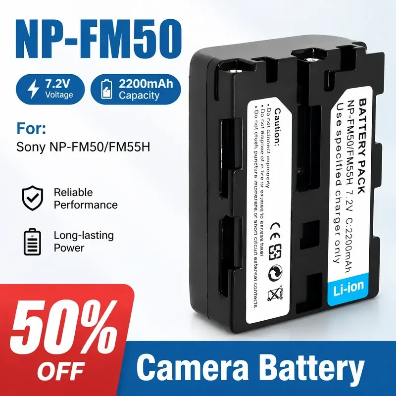 NP-FM50/FM55H Camera Battery 7.2V 2200mAh for SONY NP-FM500H A58 A200 A57 A500 A77 A350 A65 A550 A99 A580 A772 A560 A100 A900
NP-FM50/FM55H Camera Battery 7.2V 2200mAh for SONY NP-FM500H A58 A200 A57 A500 A77 A350 A65 A550 A99 A580 A772 A560 A100 A900