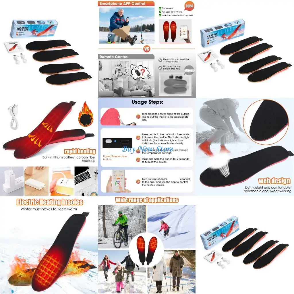 20CE Winter Electric Heated Insoles USB Heating Feet Warmer Thermal Shoes Sock Pad
20CE Winter Electric Heated Insoles USB Heating Feet Warmer Thermal Shoes Sock Pad