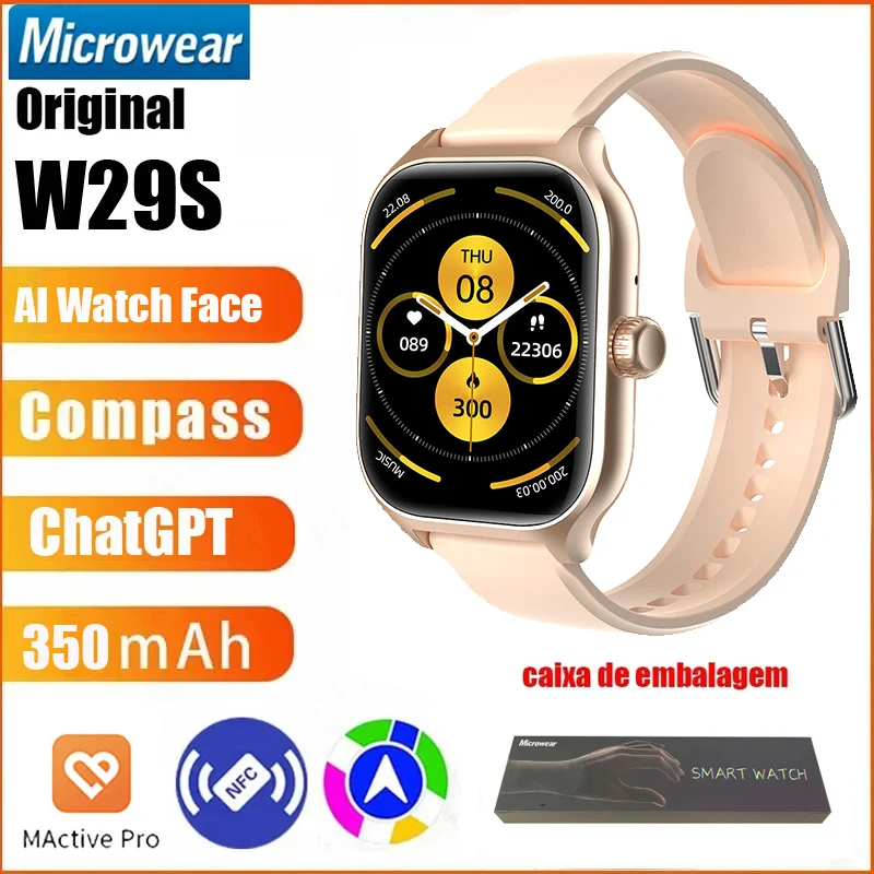 Смарт-часы W29S, 47 мм, Bluetooth, напоминание о звонках, сообщении, жесте, с компасом, спортивные Смарт-часы для мужчин и женщин, Смарт-часы Microwear
Смарт-часы W29S, 47 мм, Bluetooth, напоминание о звонках, сообщении, жесте, с компасом, спортивные Смарт-часы для мужчин и женщин, Смарт-часы Microwear
