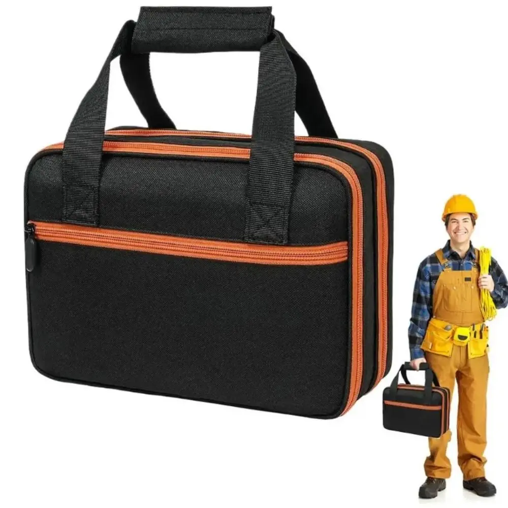 Two Layer Design Electrical Tool Bag Portable Travel Carrying Case Mechanic Tool Bag Compatible Storage Efficient Organization