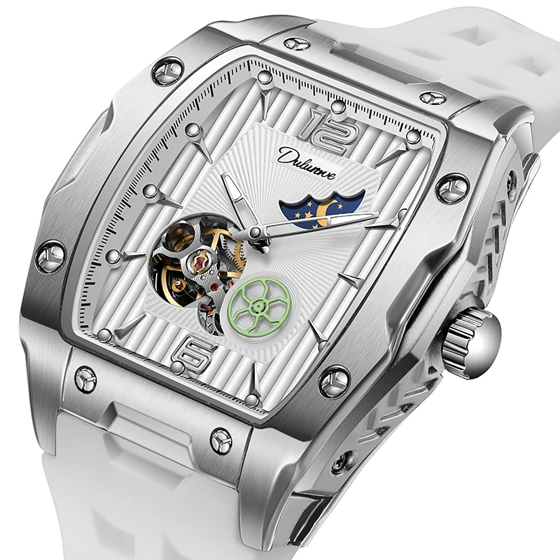 Dulunwe Watch Barrel-shaped Automatic Mechanical Watches Water Resistant ClassicCasual Business Man Watch
Dulunwe Watch Barrel-shaped Automatic Mechanical Watches Water Resistant ClassicCasual Business Man Watch