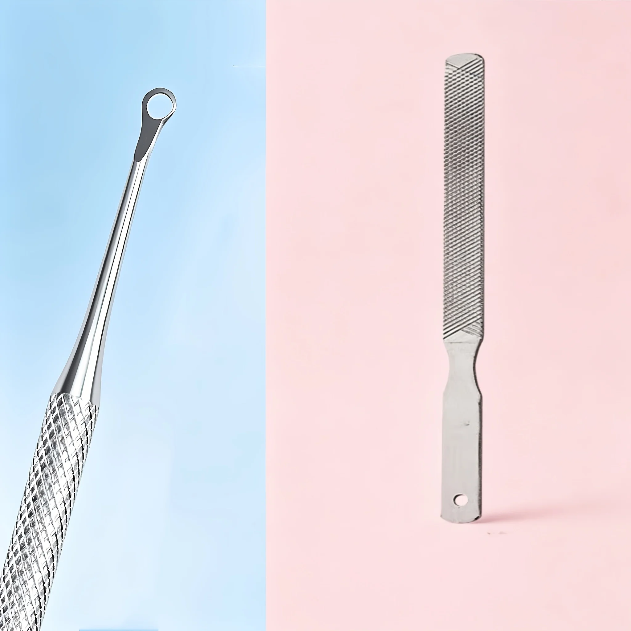 Nail file+circle steel push multifunctional nail tool, professional dead skin trimmer, portable and portable
Nail file+circle steel push multifunctional nail tool, professional dead skin trimmer, portable and portable