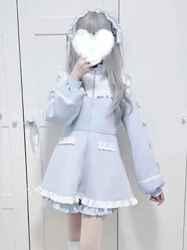Original Y2k Subculture Water Color System Mine Sets Japanese Sweet Splicing Color Ruffle Edge Top Shorts Two-piece Set Women
Original Y2k Subculture Water Color System Mine Sets Japanese Sweet Splicing Color Ruffle Edge Top Shorts Two-piece Set Women