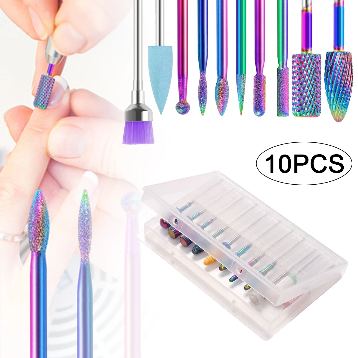 10pcs/set Nail Bits for Nail Drill, tungsten steel Drill Bits for Nails Sets, Cuticle Drill for Nails Carbide Remover
10pcs/set Nail Bits for Nail Drill, tungsten steel Drill Bits for Nails Sets, Cuticle Drill for Nails Carbide Remover