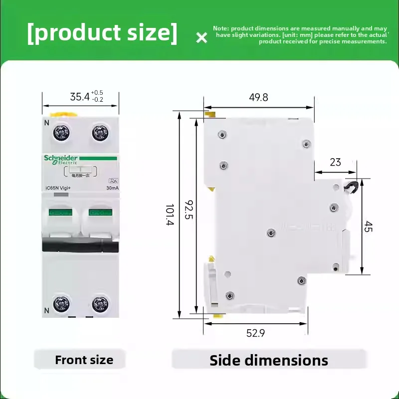 Schneider Electric A9D65216/20/25/32/40/50/63 30 мА 2P Встроенный автоматический выключатель остаточного тока IC65N VIGI + 2P Новый оригинальный
Schneider Electric A9D65216/20/25/32/40/50/63 30 мА 2P Встроенный автоматический выключатель остаточного тока IC65N VIGI + 2P Новый оригинальный