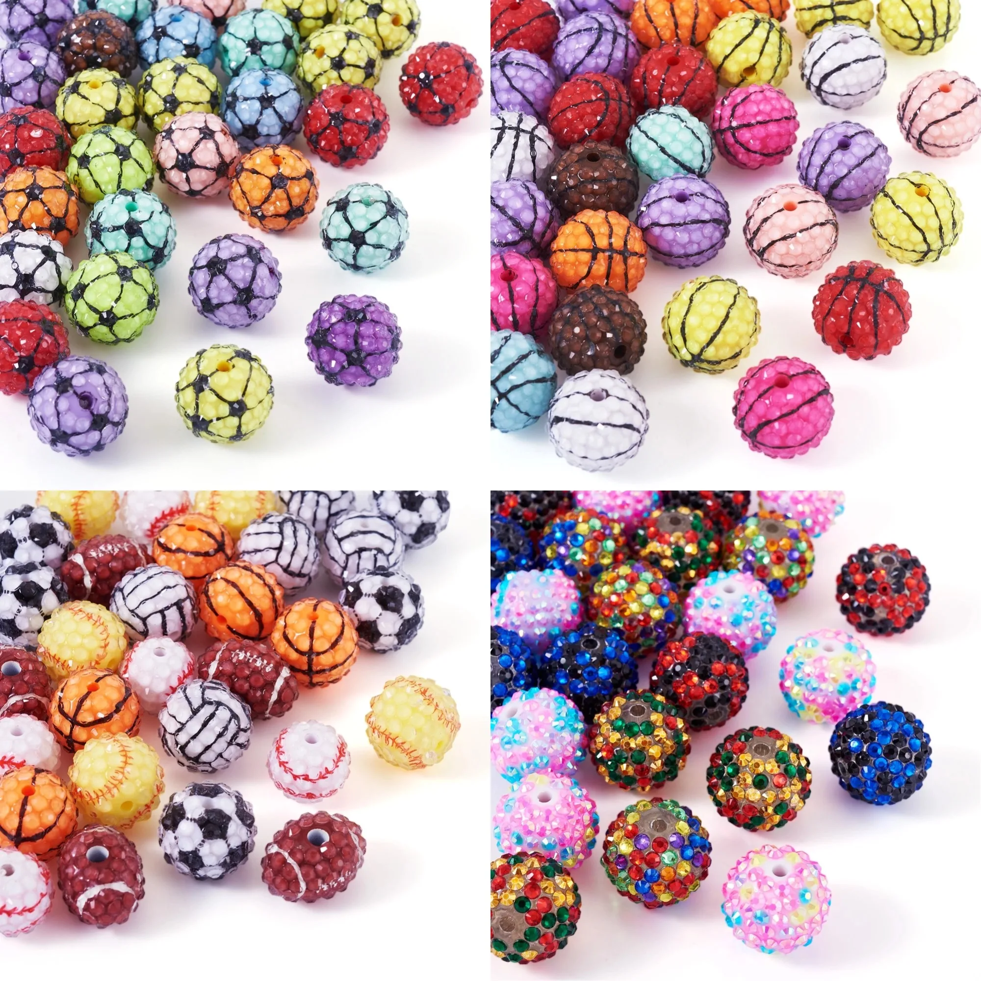 24/30Pcs Sport Theme Opaque Resin Beads Football Tennis Shape Rhinestone Beads DIY Gift Jewelry Making Accessories
24/30Pcs Sport Theme Opaque Resin Beads Football Tennis Shape Rhinestone Beads DIY Gift Jewelry Making Accessories