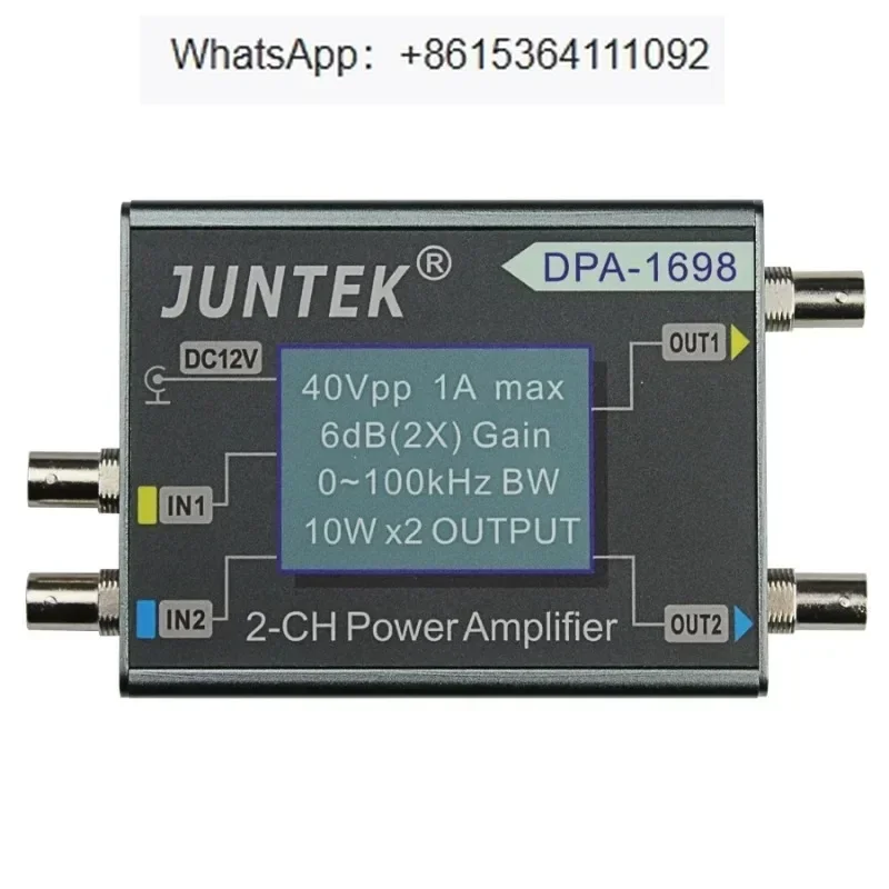 JUNTEK DPA-1698 DDS Function Signal Generator Dual Channel Digital Control Signal 2-CH DC Power Amplifier Higher
JUNTEK DPA-1698 DDS Function Signal Generator Dual Channel Digital Control Signal 2-CH DC Power Amplifier Higher