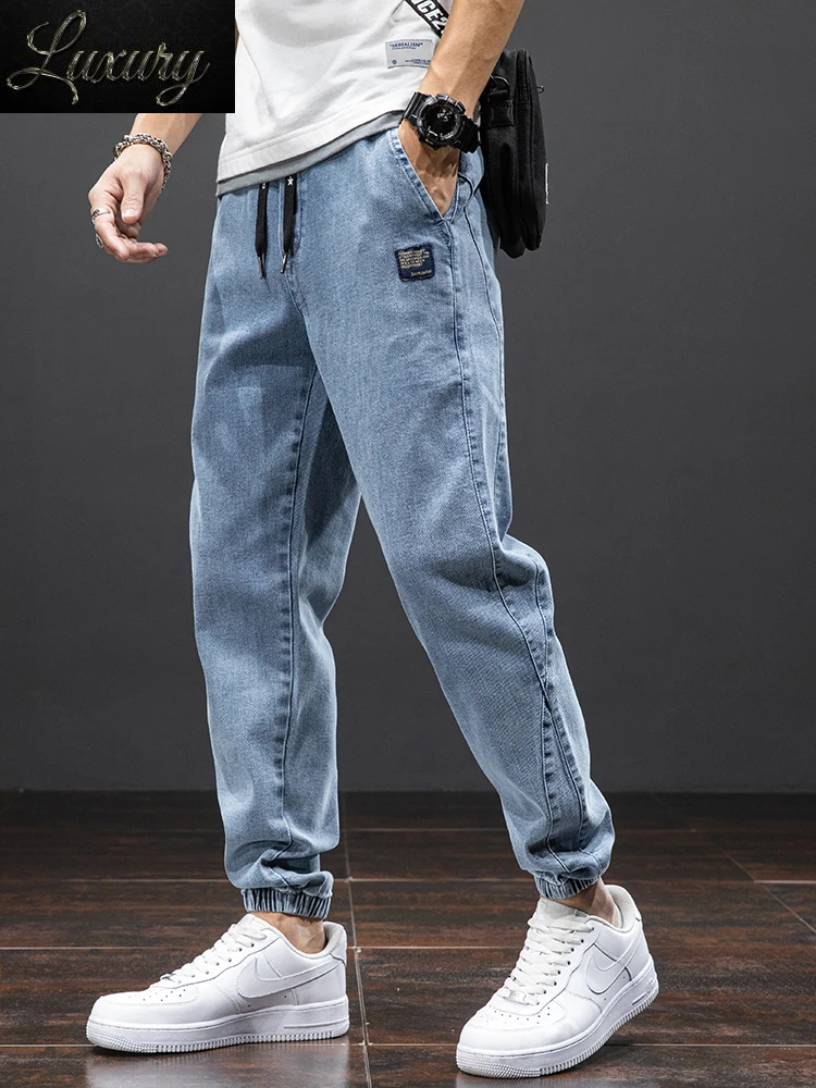 Spring Summer Black Blue Cargo Jeans Men Streetwear Denim Jogger Pants Baggy Harem Jean Trousers Plus Size 6XL 7XL 8XL
Spring Summer Black Blue Cargo Jeans Men Streetwear Denim Jogger Pants Baggy Harem Jean Trousers Plus Size 6XL 7XL 8XL