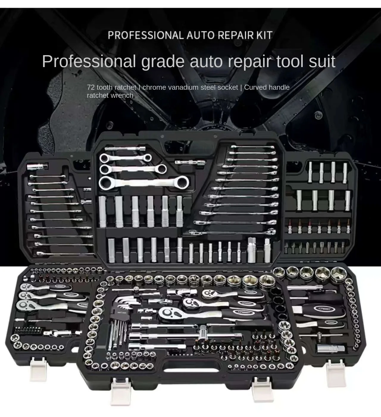 Professional Car Repair Tool Set Ratchet For Automotive Repair Maintenance Repair Socket Wrench Maintenance Toolbox Sleeve Set
Professional Car Repair Tool Set Ratchet For Automotive Repair Maintenance Repair Socket Wrench Maintenance Toolbox Sleeve Set