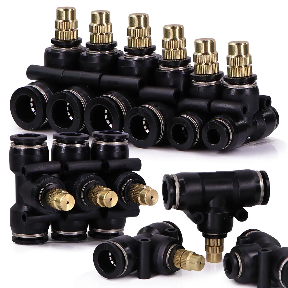 Латунная насадка для запотевания с тройником, регулируемый распылитель, распылитель для орошения сада на открытом воздухе, полива для полива PE трубок 6/8/10/12 мм
Латунная насадка для запотевания с тройником, регулируемый распылитель, распылитель для орошения сада на открытом воздухе, полива для полива PE трубок 6/8/10/12 мм