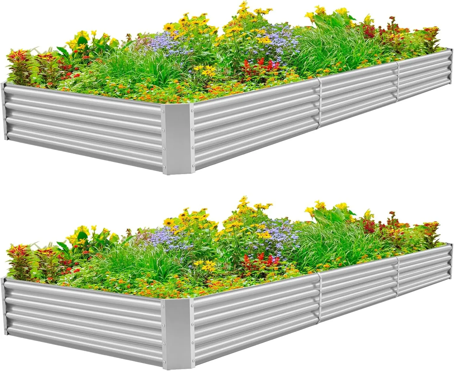 12×4×1ft Galvanized Raised Garden Bed Kit for Vegetables 2 Pack, Galvanized Super Large Metal Planter Raised Garden Boxes
12×4×1ft Galvanized Raised Garden Bed Kit for Vegetables 2 Pack, Galvanized Super Large Metal Planter Raised Garden Boxes