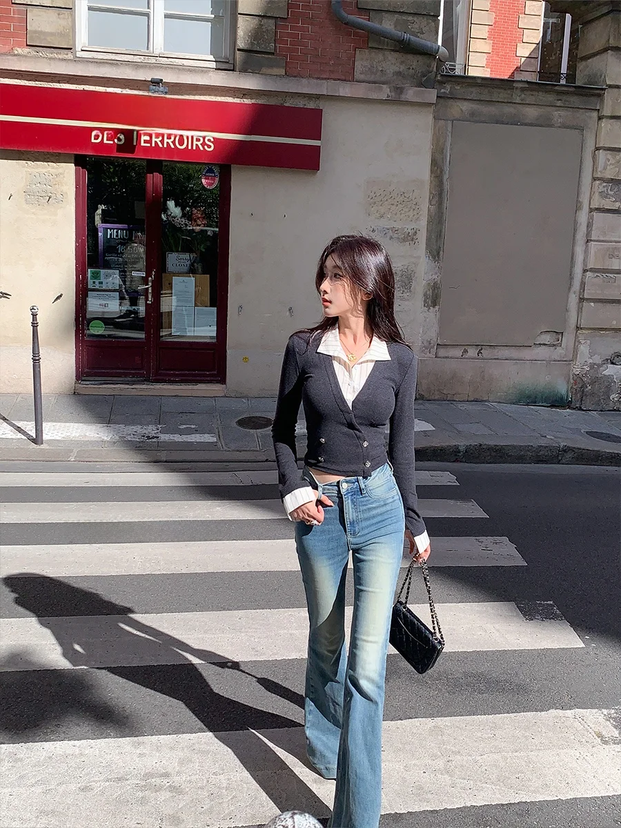 Женский вязаный свитер Achi ey V-ne Splice с эффектом двухслойности, имитация шерсти, с длинными рукавами, топ до плеч, для повседневной носки
Женский вязаный свитер Achi ey V-ne Splice с эффектом двухслойности, имитация шерсти, с длинными рукавами, топ до плеч, для повседневной носки