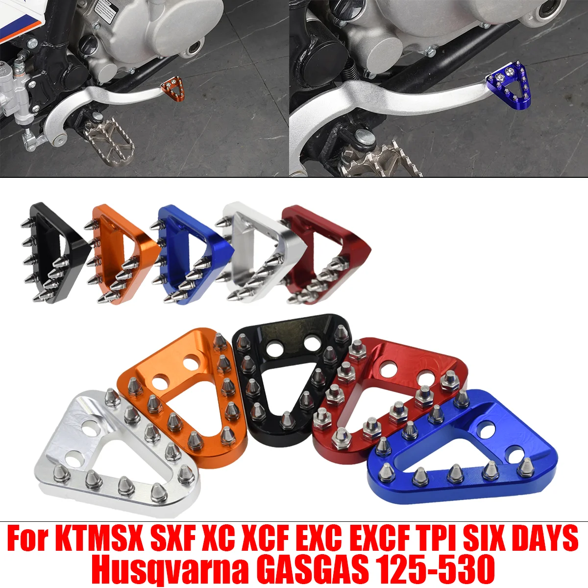 Universal Motocross CNC Rear Foot Brake Pedal Lever Step Tip PlateFootControl PartsForKTM EXC EXCF SX SXF XC XCF XCW XCFW TPi 6D
Universal Motocross CNC Rear Foot Brake Pedal Lever Step Tip PlateFootControl PartsForKTM EXC EXCF SX SXF XC XCF XCW XCFW TPi 6D
