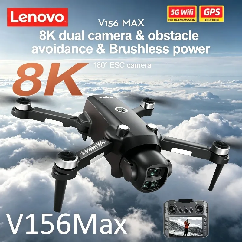 Folding Dron, Lenovo Professional V156MAX GPS 8K Drone Camera Aerial FPV Brush Avoiding Obstacle with Screen Remote Control.
Folding Dron, Lenovo Professional V156MAX GPS 8K Drone Camera Aerial FPV Brush Avoiding Obstacle with Screen Remote Control.