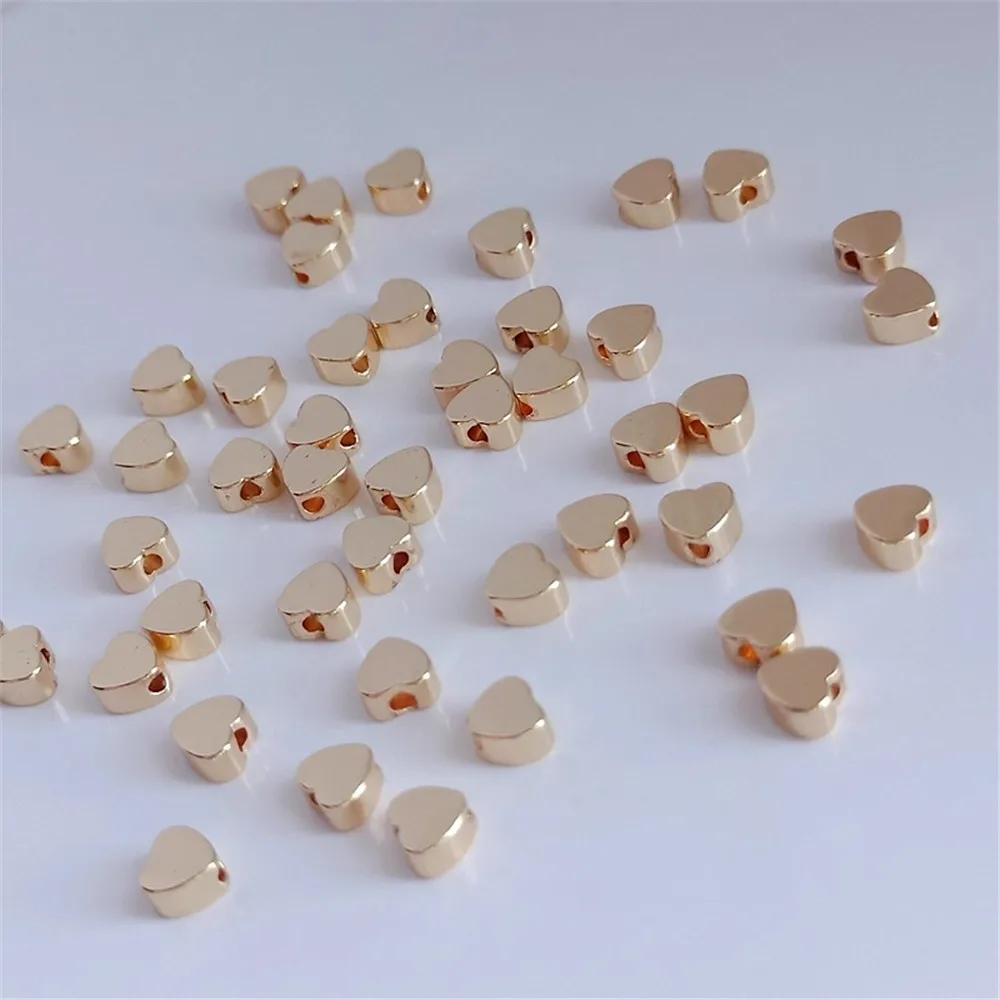 14K Gold-plated Heart Vertical Hole Heart-shaped Fashion String Hole with Beads, DIY Handcrafted Bracelet Accessory 5mm
14K Gold-plated Heart Vertical Hole Heart-shaped Fashion String Hole with Beads, DIY Handcrafted Bracelet Accessory 5mm