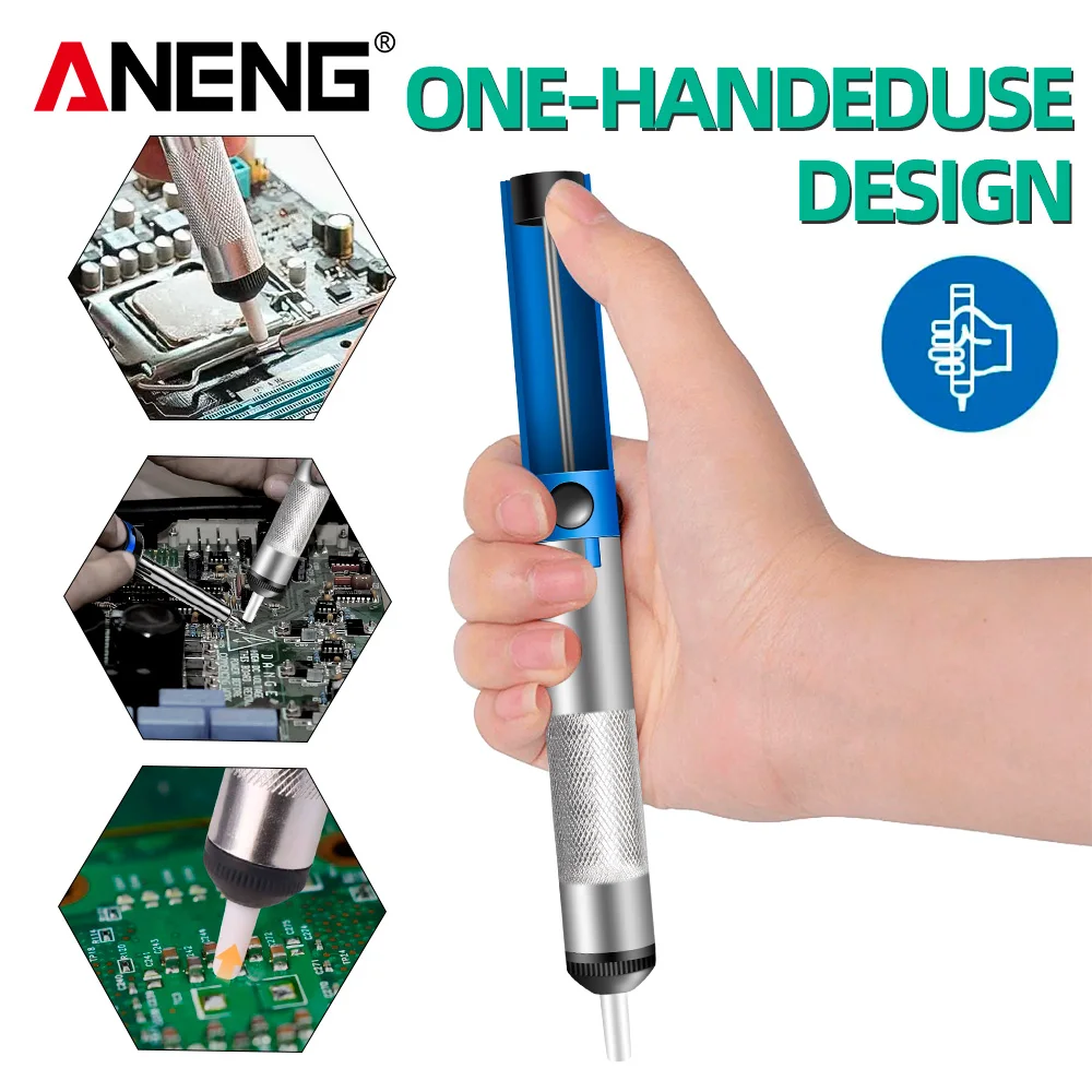 Soldering Sucker Pen Removal Vacuum Aluminum Metal Desoldering Pump Suction Tin Gun Solder Pump Iron Desolder Weld Tools
Soldering Sucker Pen Removal Vacuum Aluminum Metal Desoldering Pump Suction Tin Gun Solder Pump Iron Desolder Weld Tools 