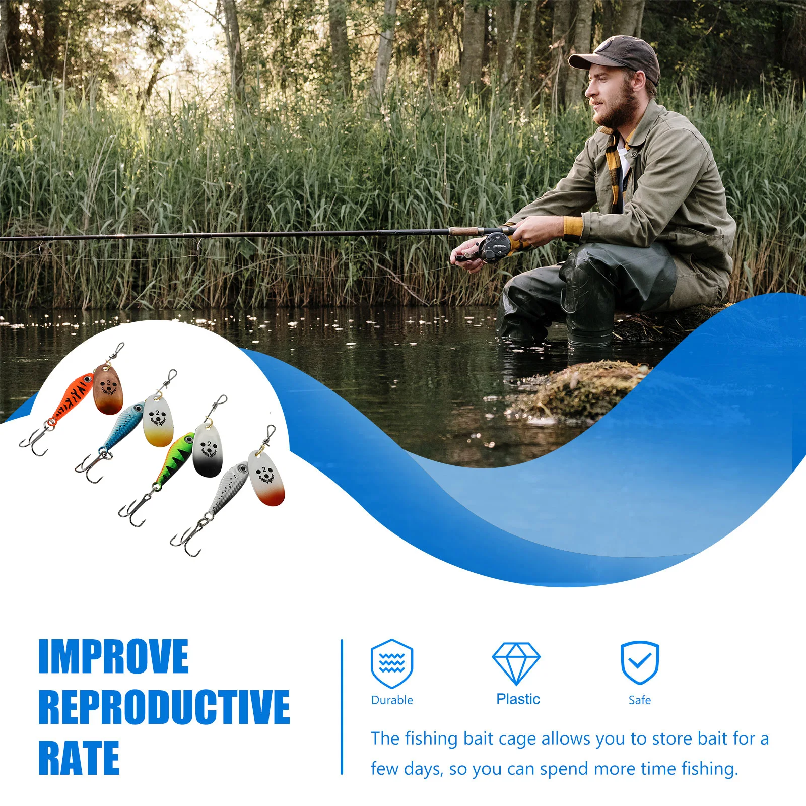 4 Pcs Fish-shaped Lures Sequin Baits Floating Artificial Rotation Bright Color High Metal Hook Reusable Fishing Tackle
4 Pcs Fish-shaped Lures Sequin Baits Floating Artificial Rotation Bright Color High Metal Hook Reusable Fishing Tackle