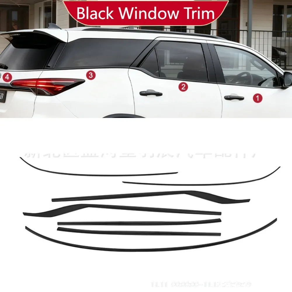 For Toyota Fortuner 2015-2025 Year Windows Trim Chrome Black Warrior Style Molding Body Kit Accessories
For Toyota Fortuner 2015-2025 Year Windows Trim Chrome Black Warrior Style Molding Body Kit Accessories