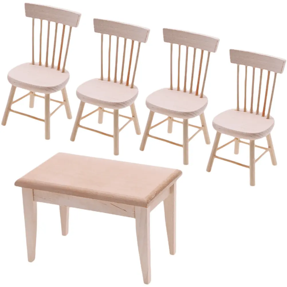 1Set Miniature Wooden Desk and Chairs Set Smooth Elegant Design Lifelike Detail Mini House Adornment Desktop Ornament Mini
1Set Miniature Wooden Desk and Chairs Set Smooth Elegant Design Lifelike Detail Mini House Adornment Desktop Ornament Mini