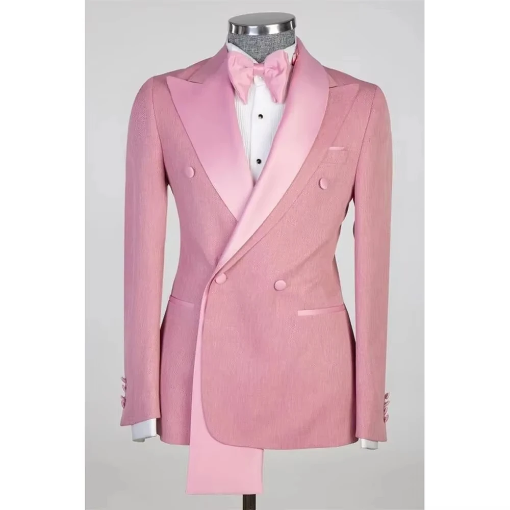 Rose Pink 2-Piece Men's Tuxedo with Spacious Lapel for Wedding Banquet Party Formal Men's Clothing Custom-Made
Rose Pink 2-Piece Men's Tuxedo with Spacious Lapel for Wedding Banquet Party Formal Men's Clothing Custom-Made