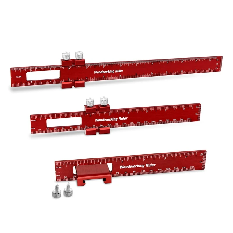 A82I-Woodworking Precision Pocket Ruler Aluminum Slide Ruler Metric Inch T-Type Scribing Ruler Layout Tool With Slide Stops
A82I-Woodworking Precision Pocket Ruler Aluminum Slide Ruler Metric Inch T-Type Scribing Ruler Layout Tool With Slide Stops